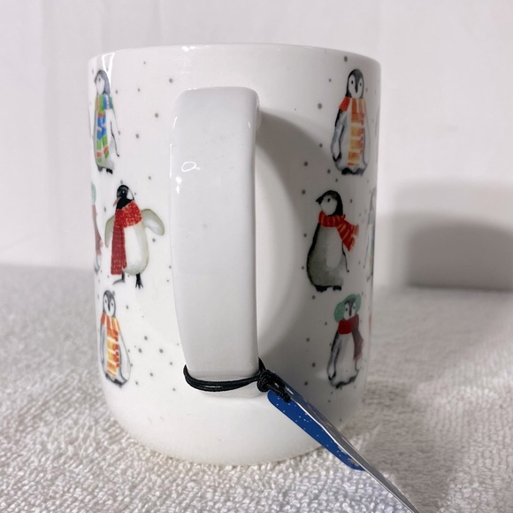 SOLD-Harvest Green Studio Designed In England Large Penguin Print Mug Coffee Cup - Picture 2 of 10